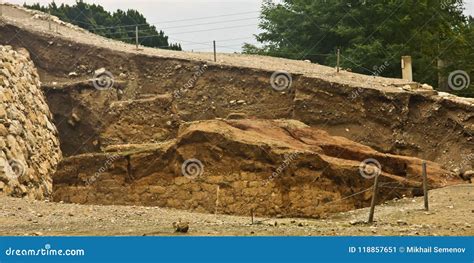 Remains of the Walls of Ancient Jericho Stock Image - Image of ...