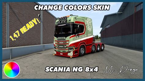 Ets Mod Test Scania R X Changeable Colors Gloss Skin