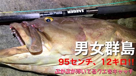 男女群島 磯でのクエ釣り良型12kg！フックアウトしたのに奇跡的キャッチ‼︎ Youtube