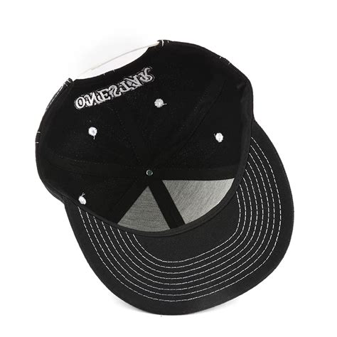 Custom Black Flat Brim D Embroidery Snapback Hats