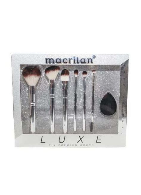 Macrilan Kit de Pincéis Luxe Macrilan Prata Pincel para base Kit