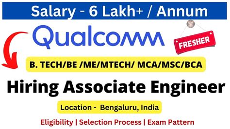 Qualcomm Off Campus Drive 2022 2023 2024 Associate Engineer Salary 6 Lpa Freshersjobs