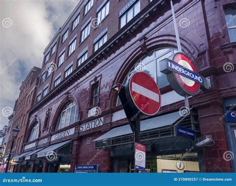 The Entrance To Covent Garden Tube Station in London Editorial ...