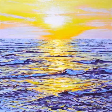 Ocean. Sunset 5. Painting by Iryna Kastsova on Gallery Today