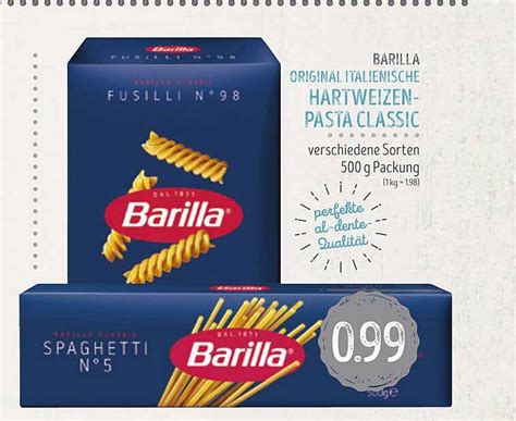 Barilla Original Italienische Hartweizen Pasta Classic Angebot Bei