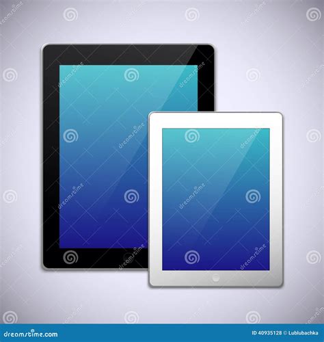 Realistic Tablet Pc Computer Vector Design Templat Stock Vector