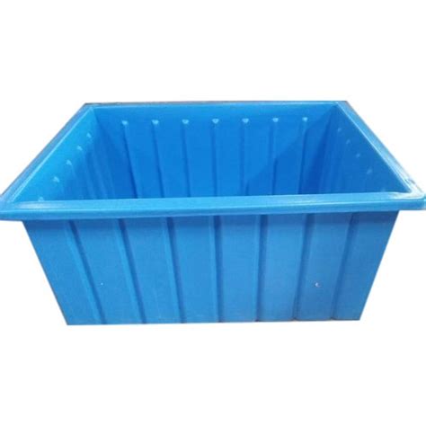 Rectangular Blue Textile Industry Plastic Crate Capacity 50 Kgs At Rs