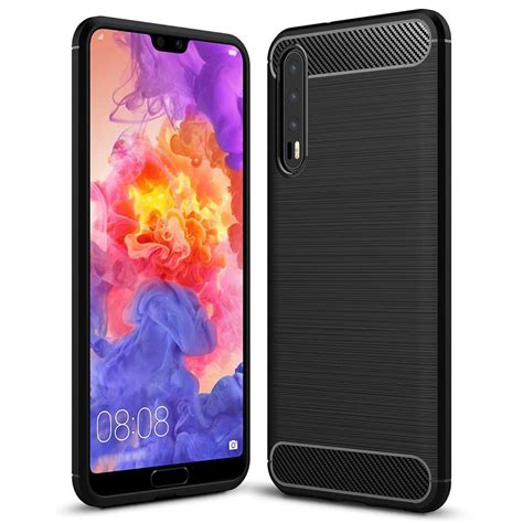 Flexi Slim Carbon Fibre Case For Huawei P20 Pro Black