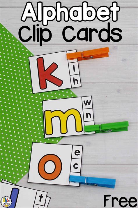 These Alphabet Clip Cards Are A Fun Hands On Way For Pre Readers To