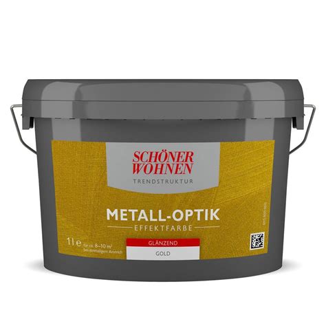 Schöner Wohnen Farbe Metall Optik Effektfarbe Gold Glänzend 1 L 1