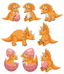 Orange Dinosaur Vector Images (over 1,000)