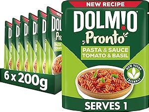 Dolmio Pasta Pronto Tomato Basil Microwave Fusili With Sauce Bulk