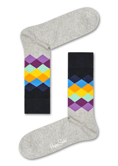 Faded Diamond Sock Fun And Colorful Novelty Socks Happy Socks Us