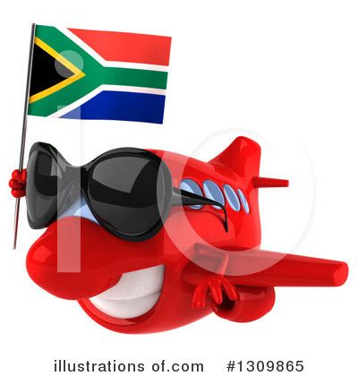 Red Plane Clipart #1309865 - Illustration by Julos