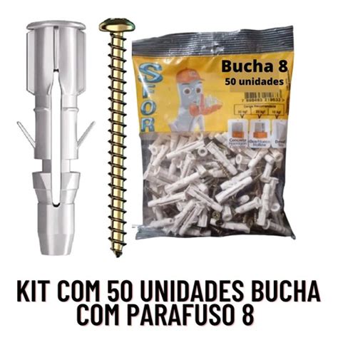 Bucha Parafuso Kit Para Tijolo Baiano Bloco Parede Oca MercadoLivre