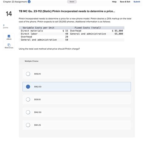 Solved TB MC Qu 23 112 Static Pinkin Incorporated Needs Chegg