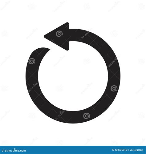 circular arrow icon vector sign  symbol isolated  white background