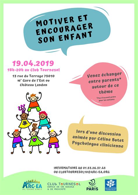 Motiver Et Encourager Son Enfant Discussions Mairie Du 10ᵉ