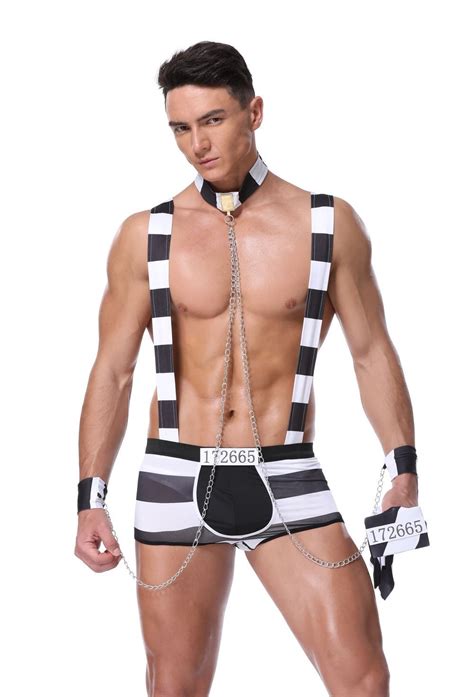 2021 Sexy New Arrival Convict Criminal Zombie Black White Stripe