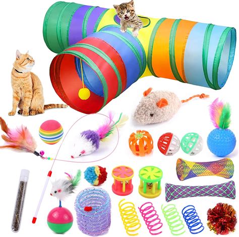 LEFUS Juego De 22 Juguetes Para Gatos Y Gatitos Accesorios Para