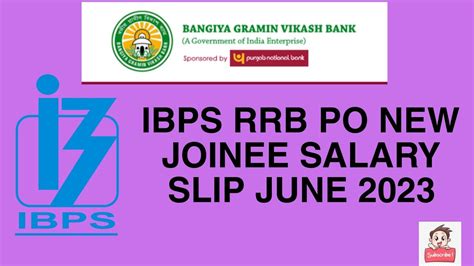 Ibps Rrb Po New Joinee Salary Slip June Sbipo Ibpsrrbpo Sbi