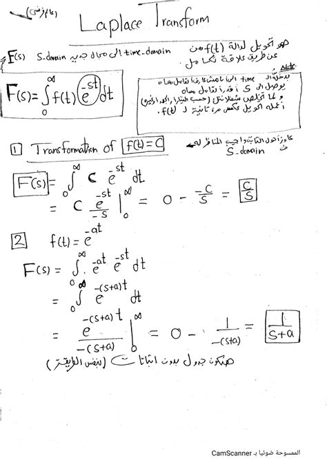 Laplace Transform Mathematics 4 Studocu