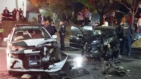 Fuerte Accidente Entre Patrulla Y Veh Culo Particular En Picacho Ajusco