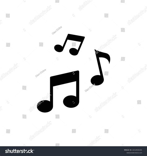 Music Notes Musical Icon Vector เวกเตอร์สต็อก ปลอดค่าลิขสิทธิ์