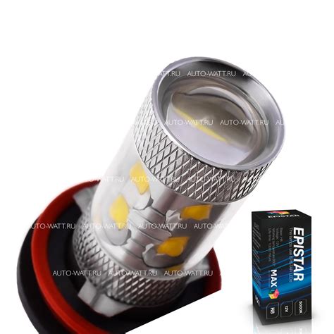 Автолампы н8 с диодами EPISTAR лампа птф н8