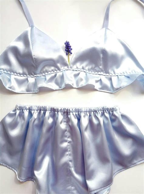 Lingerie Lingerie Set Blue Lingerie Silk Lingerie Satin Lingerie