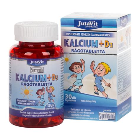 Tablete Masticabile Pentru Copii Calciu Si Vitamina D Jutavit Buc