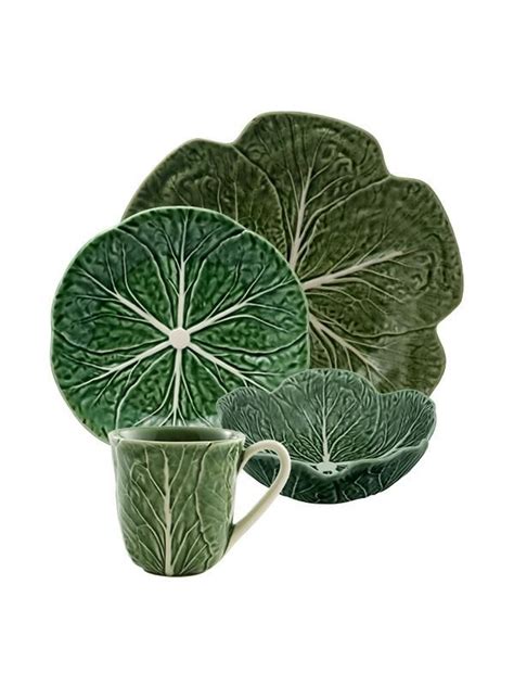 Bordallo Pinheiro Cabbage 4 Pieces Place Setting Dinnerware Set