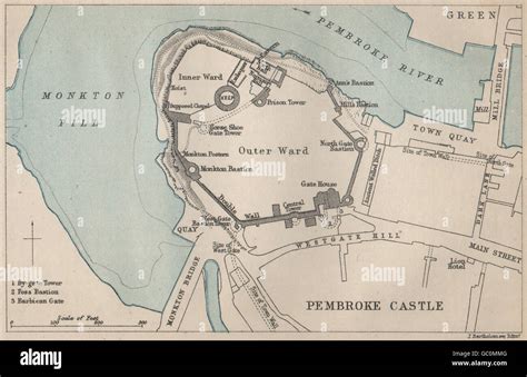 Map of wales pembroke castle hi-res stock photography and images - Alamy