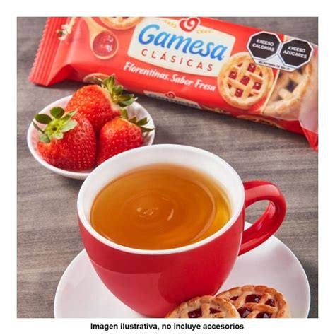 Galletas Gamesa Florentinas Clásicas Sabor Fresa 4 Paketines De 83 G C