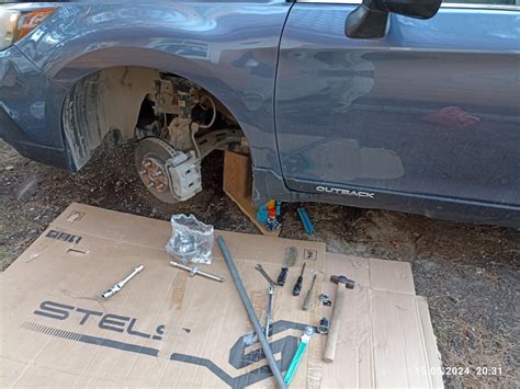 Замена ступицы передней и смазка ролика натяжителя ремня. — Subaru ...