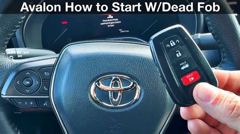 2022 Toyota Avalon How To Start With A Dead Key Fob Battery No Remote