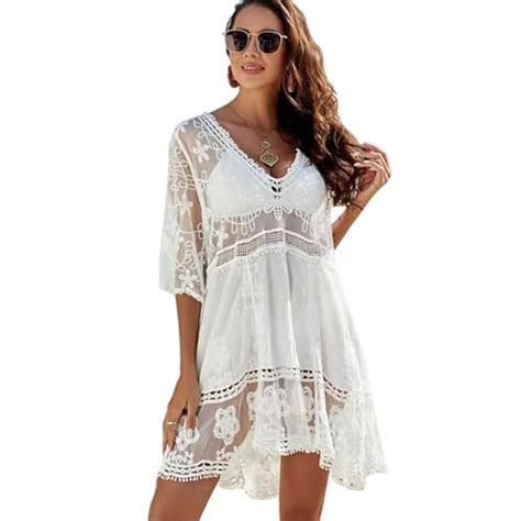 Miglior Copricostume Donna Bianco Pizzo 2024