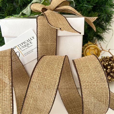 Hessian Style Christmas Ribbon 'Jute' - Typically Unique