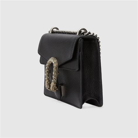 Mini Sac Dionysus En Cuir Noir Gucci Fr