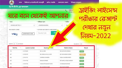 How To Check Brta Driving Licence Exam Result Online