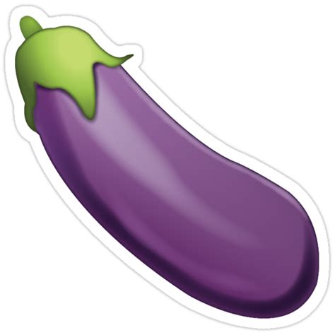 Eggplant Aubergine Emoji Stickers By Thehiphopshop Redbubble