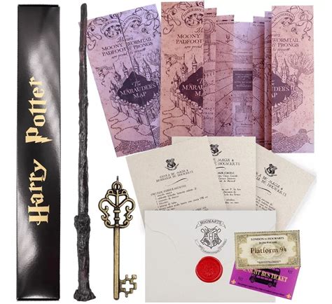 Box Kit Harry Potter Varinha Mapa Maroto Carta Hogwarts Mebuscar Brasil