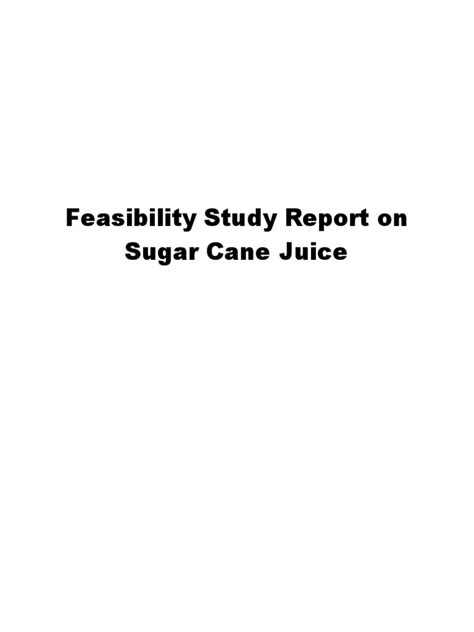 PDF Feasibility Study Report On Sugar Cane Juice DOKUMEN TIPS