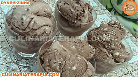 Sorvete de Chocolate Super Cremoso Culinária Terapia