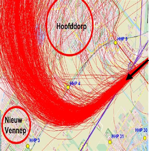 Radar Tracks Corresponding To The Initial Turn Of The Spijkerboor