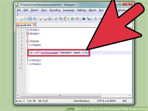 How To Create A Link With Simple HTML Programming 9 Steps