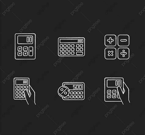 White Calculator Vector Hd PNG Images Pocket Calculators Chalk White