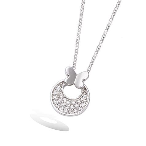 Collier Argent Papillon Cercle Kebijoox Bijouterie En Ligne