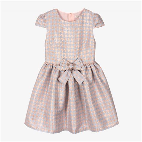 Angels Face Teen Girls Blue And Pink Houndstooth Dress Childrensalon