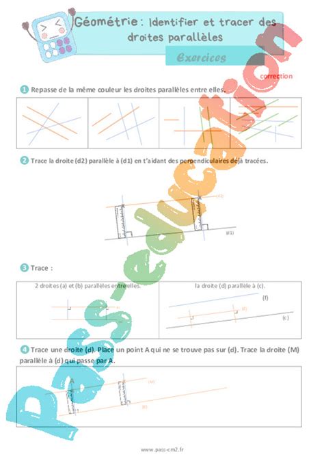 Identifier Et Tracer Des Droites Parall Les Exercices De G Om Trie